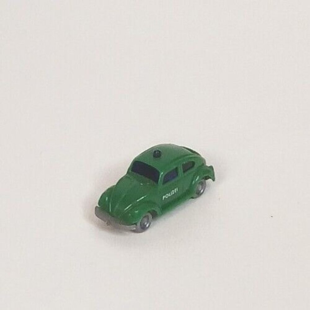 Wiking Volkswagon VW Beetle 1300 Polizei Figurine Plastic Green Vintage
